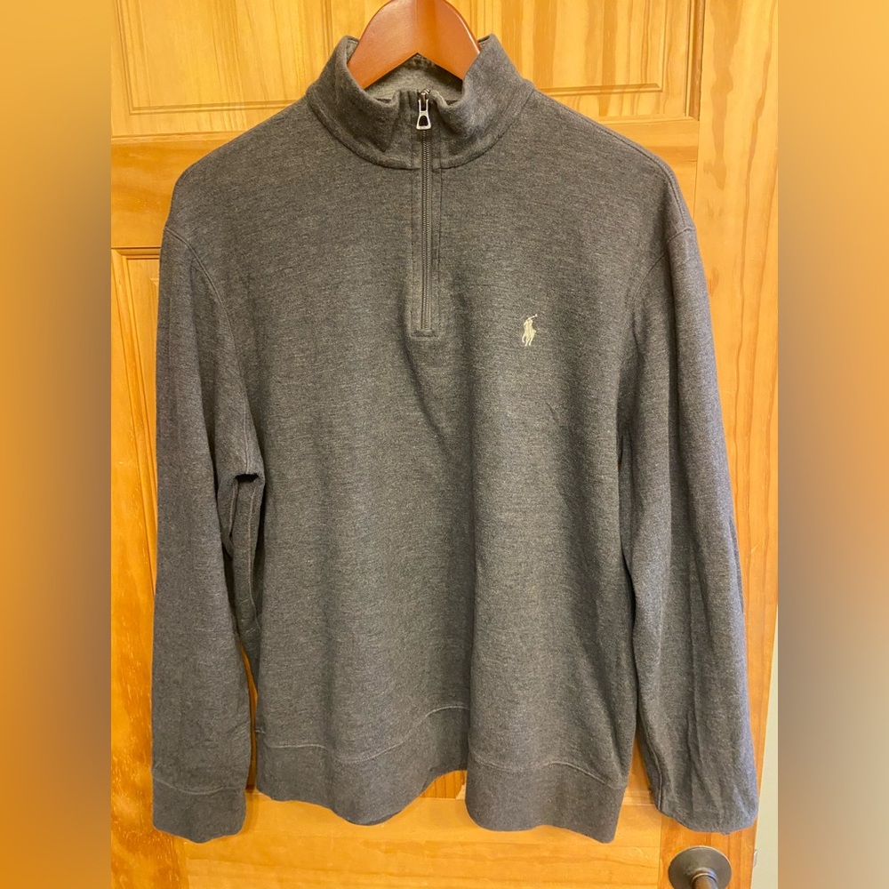 Polo Ralph Lauren Charcoal Quarter Zip Sweater